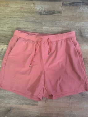 Old Navy Coral-Pink Athletic Drawstring Shorts
